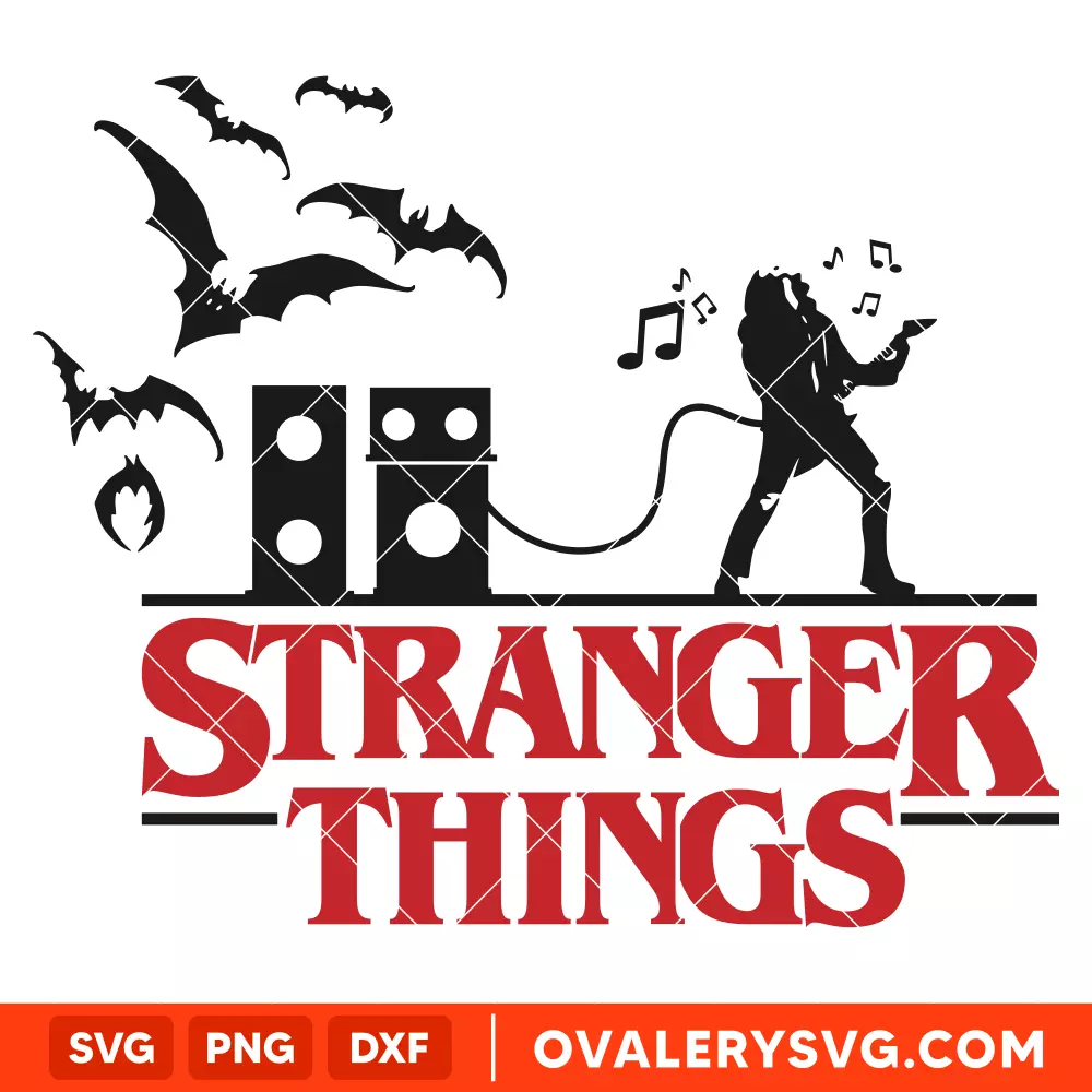 Stranger Things SVG,  Eddie Munson Guitar SVG, Cricut, Silhouette SVG PNG Cut File