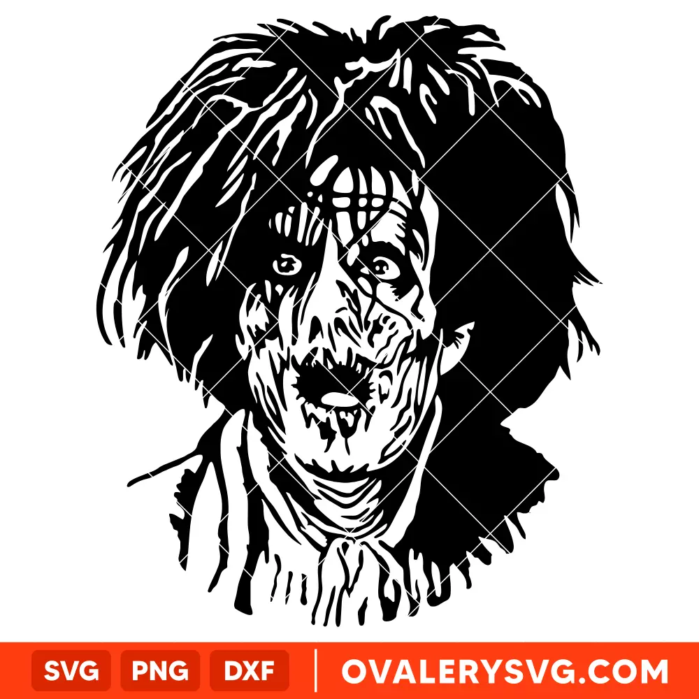 Billy Butcherson Face SVG, Halloween SVG, Horror Movie SVG, Cricut, Silhouette SVG PNG Cut File