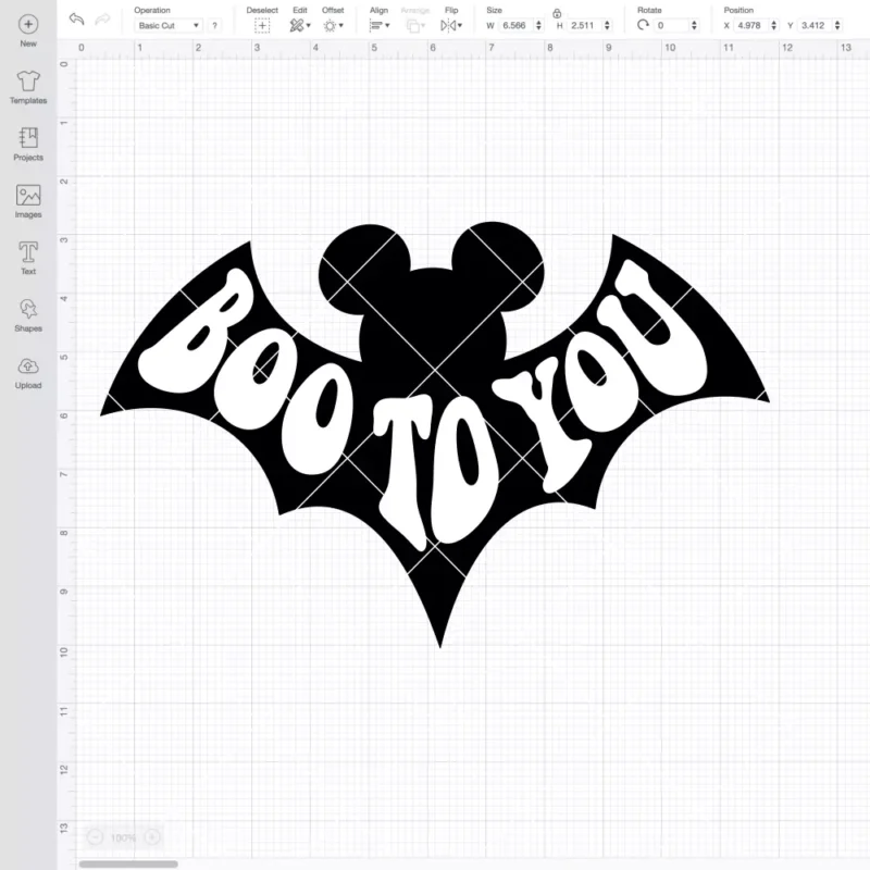 Boo to You Bat Mickey SVG, Halloween SVG, Disney SVG | Instant Download SVG PNG Cut File for Cricut & Silhouette - Image 2