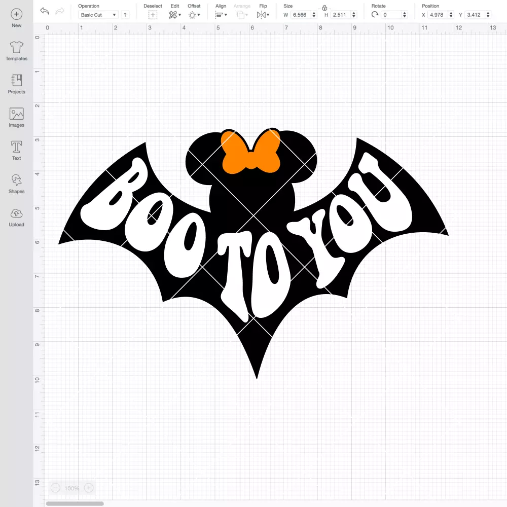 Boo to You Bat Minnie SVG, Halloween SVG, Disney SVG | Instant Download SVG PNG Cut File for Cricut & Silhouette - Image 2