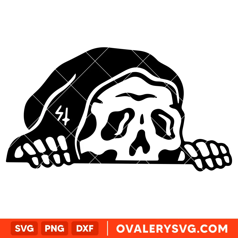 Grim Reaper Peeker SVG, Halloween SVG, Horror Movie SVG, Cricut, Silhouette SVG PNG Cut File