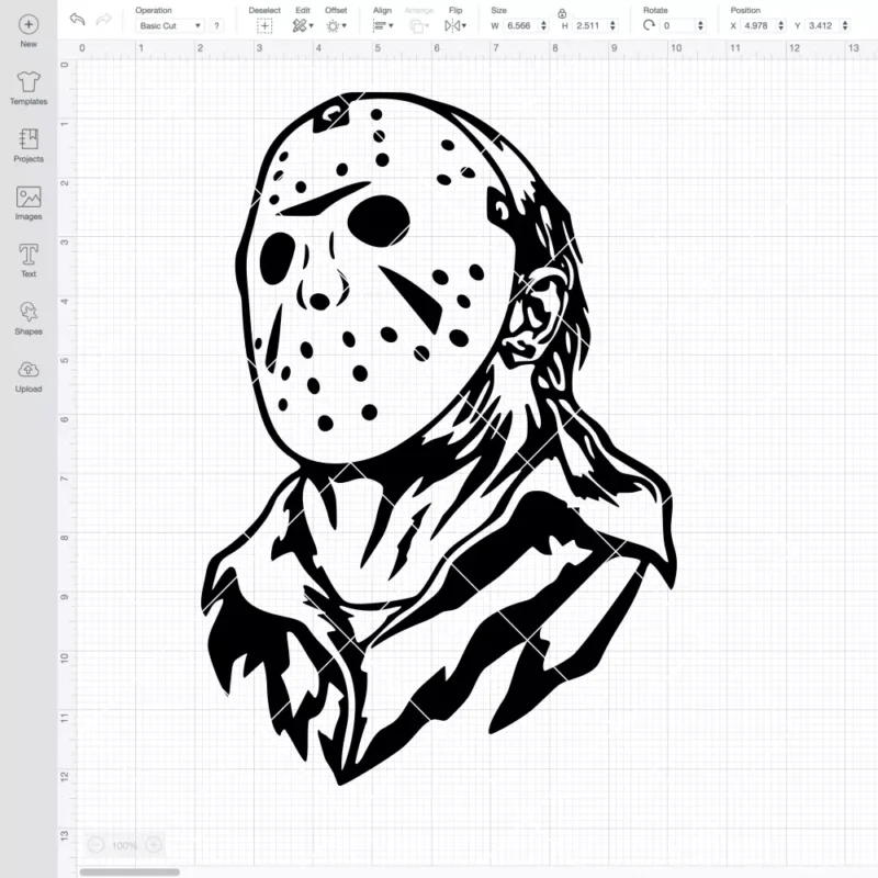 Jason Voorhees Hockey Mask SVG, Halloween SVG, Horror Movie SVG | Instant Download SVG PNG Cut File for Cricut & Silhouette - Image 2