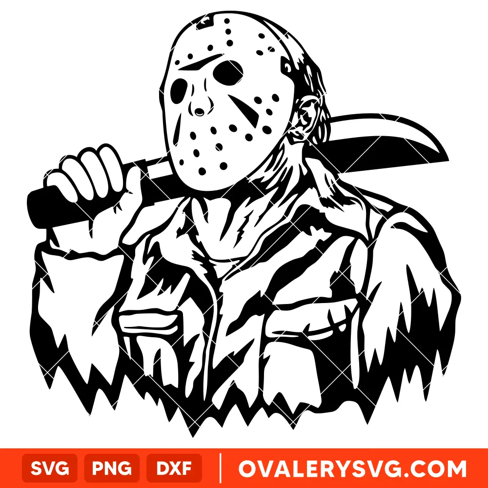 Jason Voorhees Slasher SVG, Halloween SVG, Horror Movie SVG, Cricut, Silhouette SVG PNG Cut File