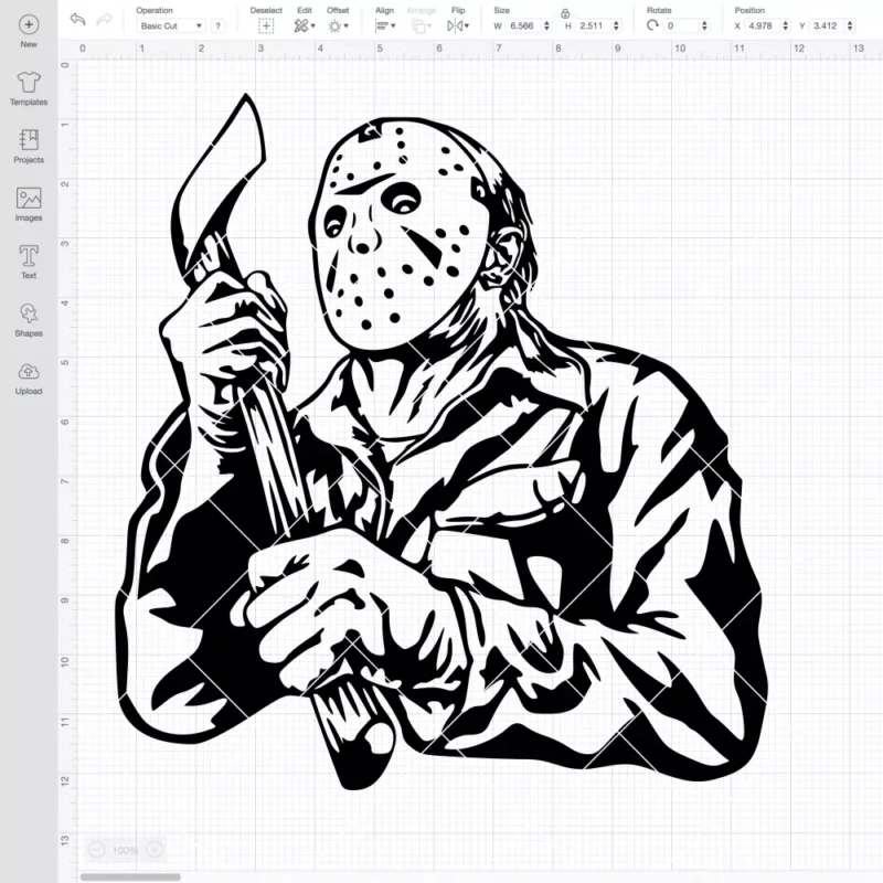 Jason Voorhees with Axe SVG, Halloween SVG, Horror Movie SVG | Instant Download SVG PNG Cut File for Cricut & Silhouette - Image 2