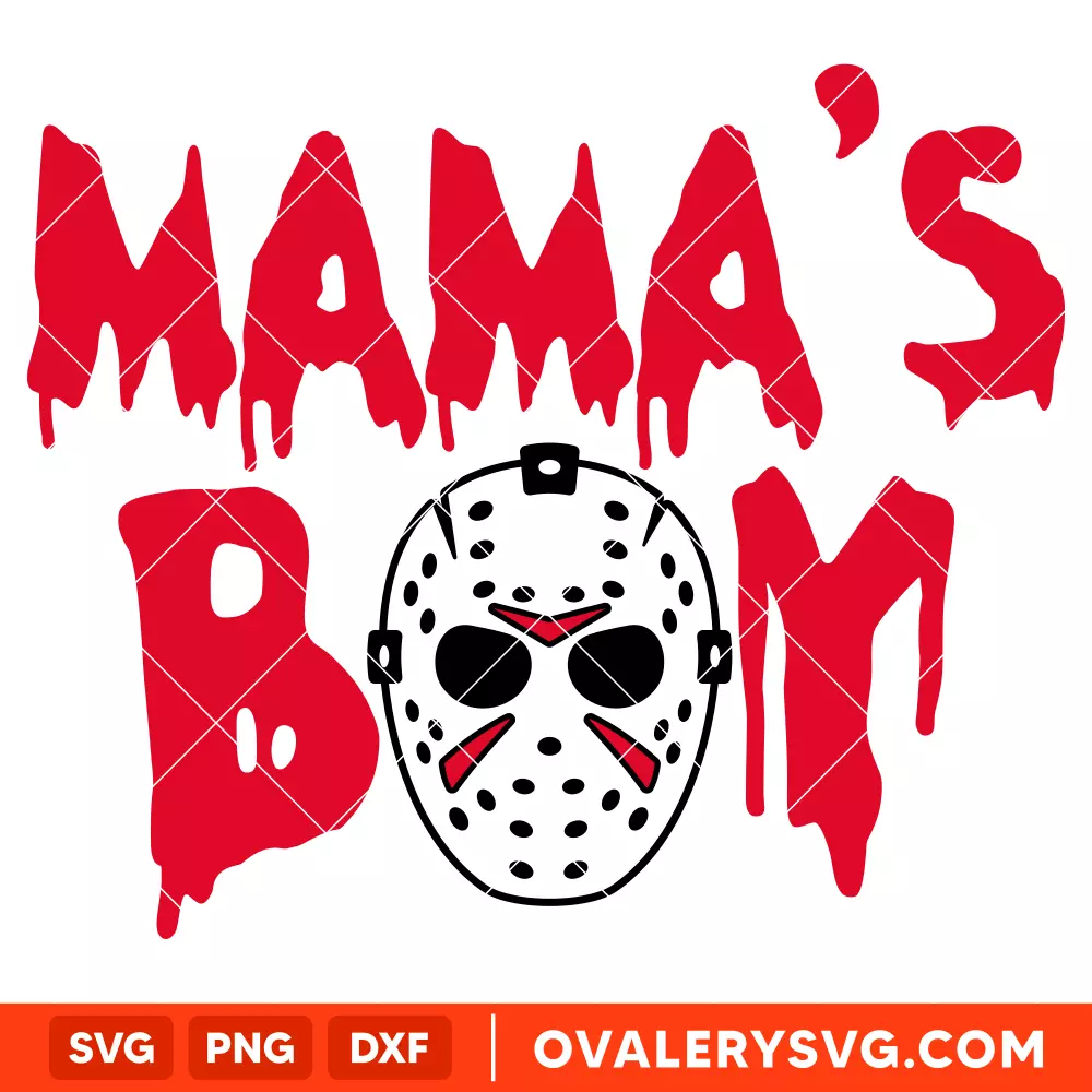 Mama's Boy Jason SVG, Halloween SVG, Horror Movie SVG, Cricut, Silhouette SVG PNG Cut File