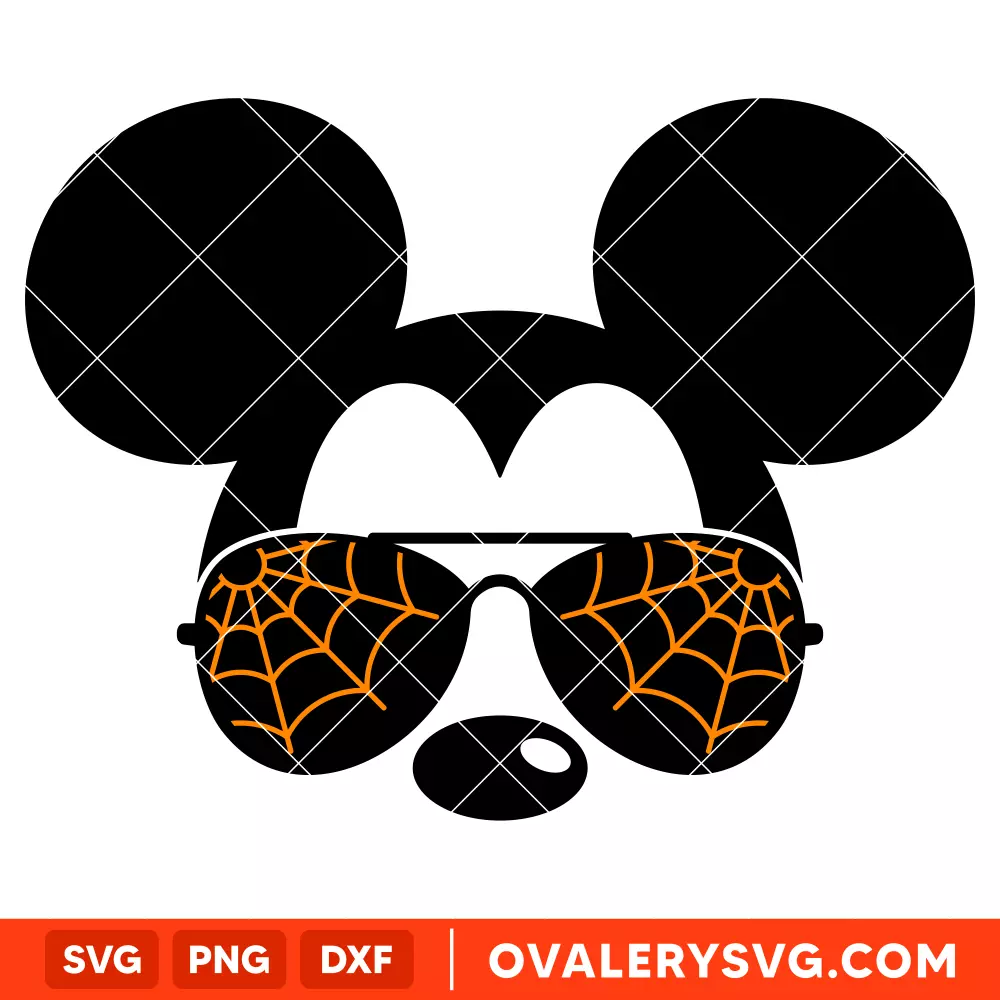Mickey Halloween Spider Web SVG, Halloween SVG, Disney SVG | Instant Download SVG PNG Cut File for Cricut & Silhouette