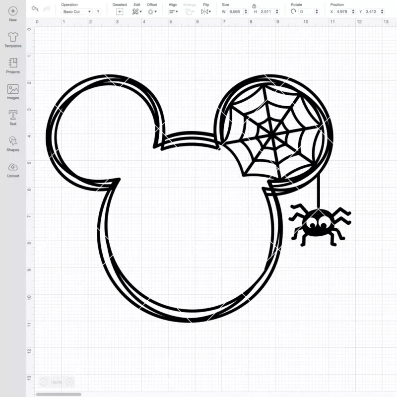 Mickey Mouse Spiderweb SVG, Halloween SVG, Disney SVG | Instant Download SVG PNG Cut File for Cricut & Silhouette - Image 2