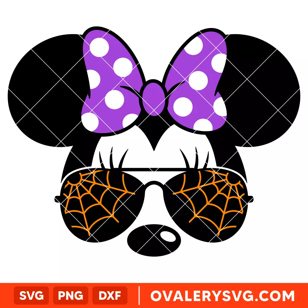 Minnie Halloween Spider Web SVG, Halloween SVG, Disney SVG | Instant Download SVG PNG Cut File for Cricut & Silhouette