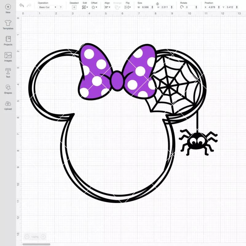 Minnie Mouse Spiderweb SVG, Halloween SVG, Disney SVG | Instant Download SVG PNG Cut File for Cricut & Silhouette - Image 2