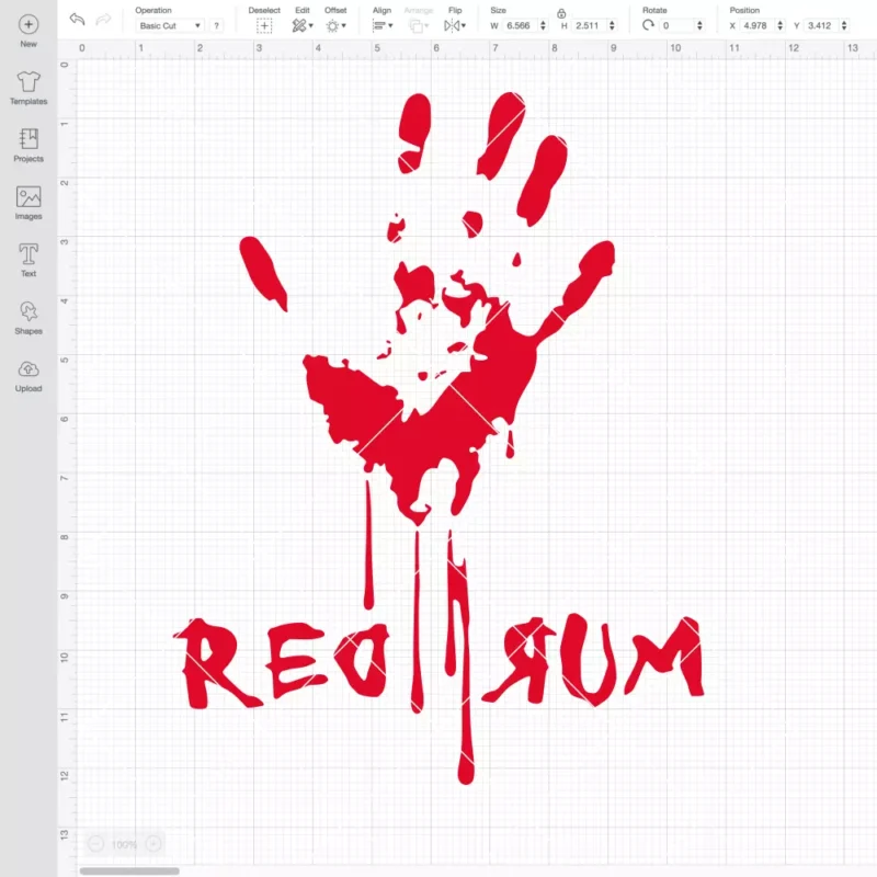 Redrum Bloody Hand SVG, Halloween SVG, Horror Movie SVG | Instant Download SVG PNG Cut File for Cricut & Silhouette - Image 2