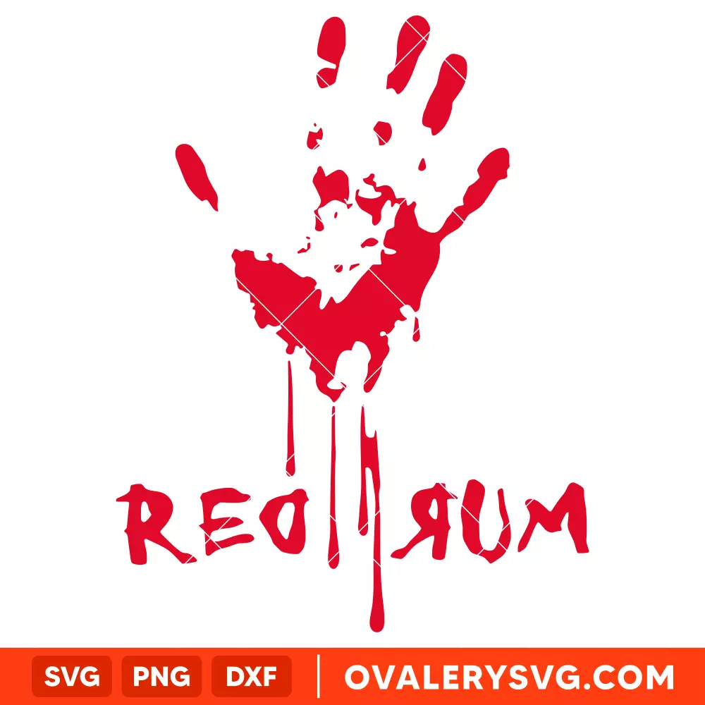Redrum Bloody Hand SVG, Halloween SVG, Horror Movie SVG, Cricut, Silhouette SVG PNG Cut File