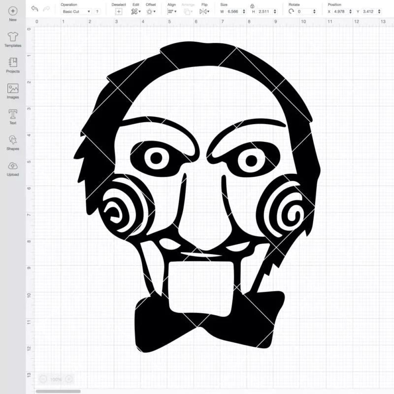 Saw Face Sketch SVG, Halloween SVG, Horror Movie SVG | Instant Download SVG PNG Cut File for Cricut & Silhouette - Image 2