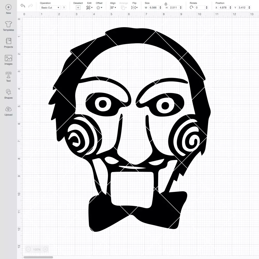 Saw Face Sketch SVG, Halloween SVG, Horror Movie SVG | Instant Download SVG PNG Cut File for Cricut & Silhouette - Image 2