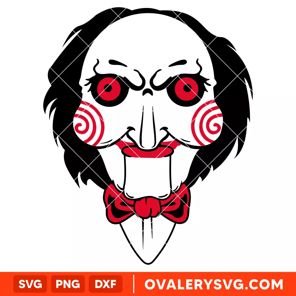 Saw Face SVG, Halloween SVG, Horror Movie SVG, Cricut, Silhouette SVG PNG Cut File