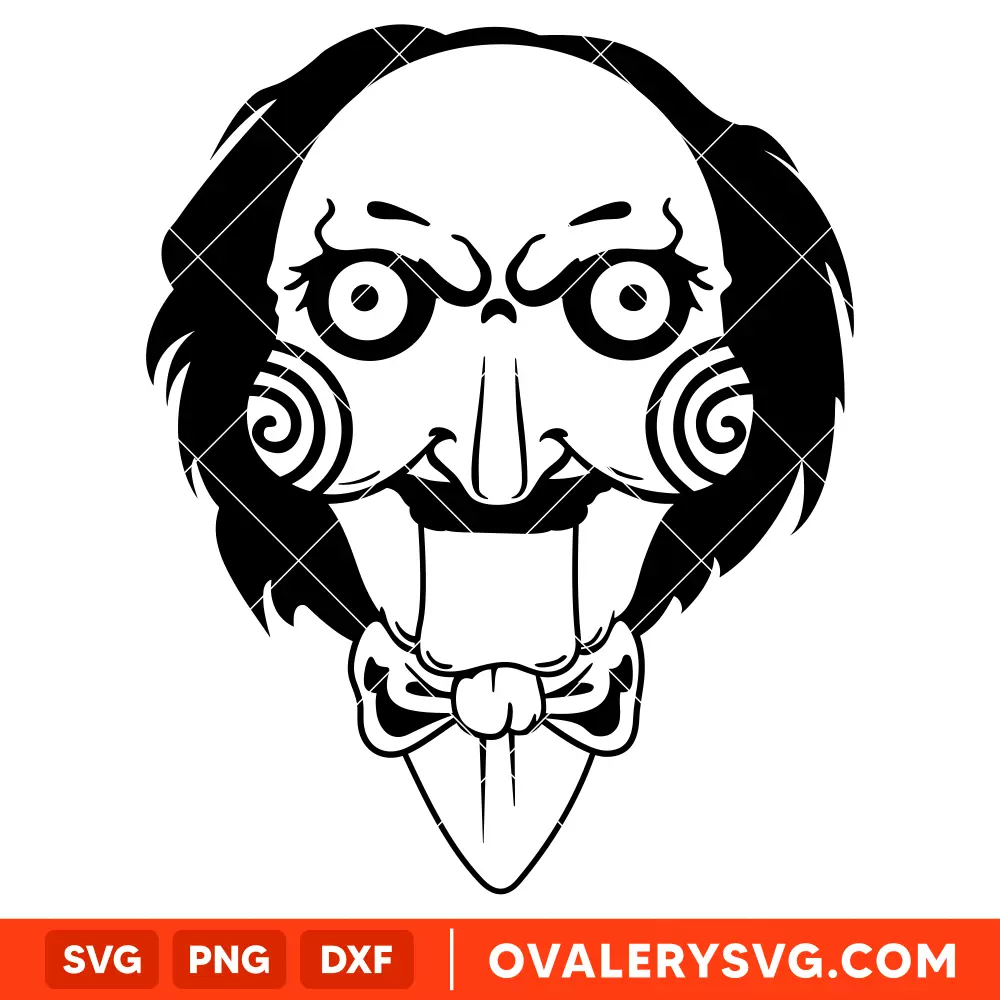Saw Head SVG, Halloween SVG, Horror Movie SVG, Cricut, Silhouette SVG PNG Cut File