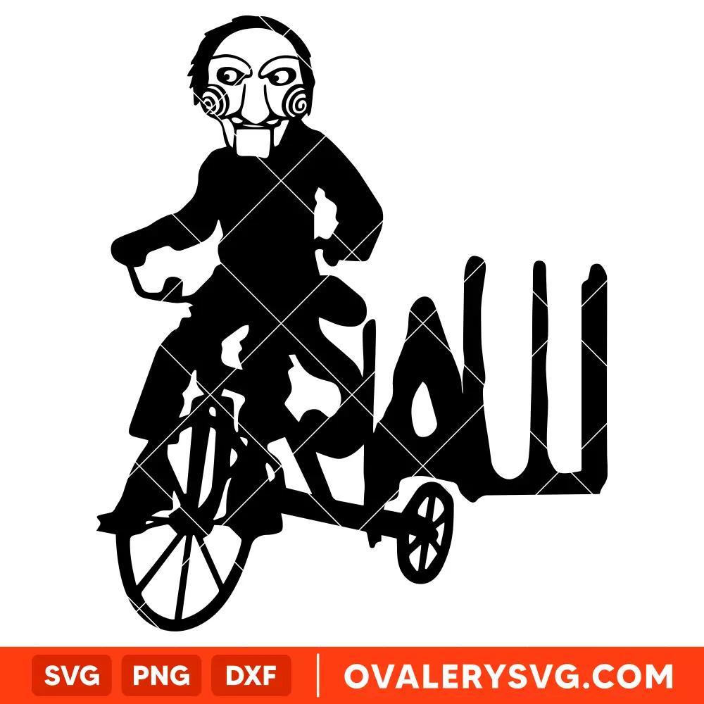 Saw Tricycle SVG, Halloween SVG, Horror Movie SVG, Cricut, Silhouette SVG PNG Cut File