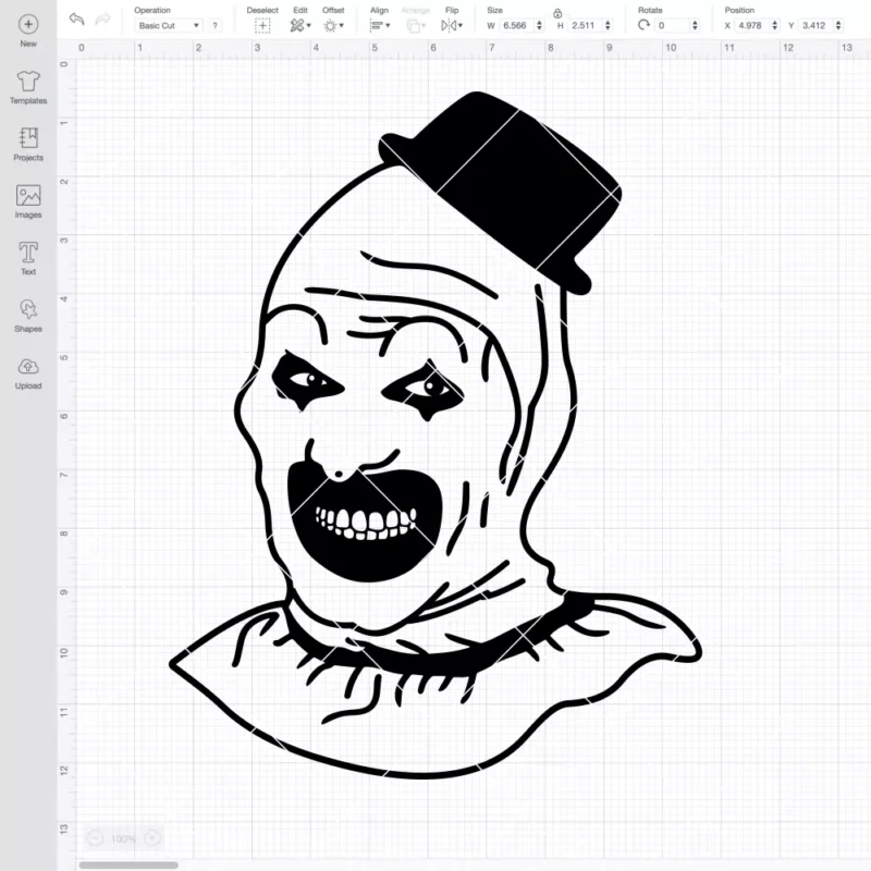 Art The Clown Terrifier SVG, Halloween SVG, Horror Movie SVG | Instant Download SVG PNG Cut File for Cricut & Silhouette - Image 2