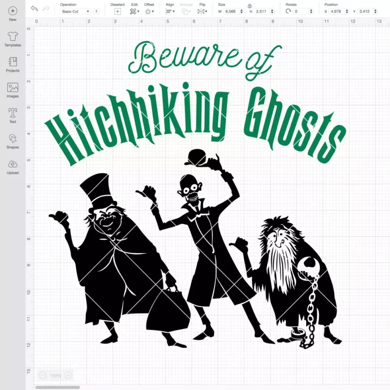 Beware of Hitchhiking Ghosts SVG, Halloween SVG, Horror Movie SVG | Instant Download SVG PNG Cut File for Cricut & Silhouette - Image 2