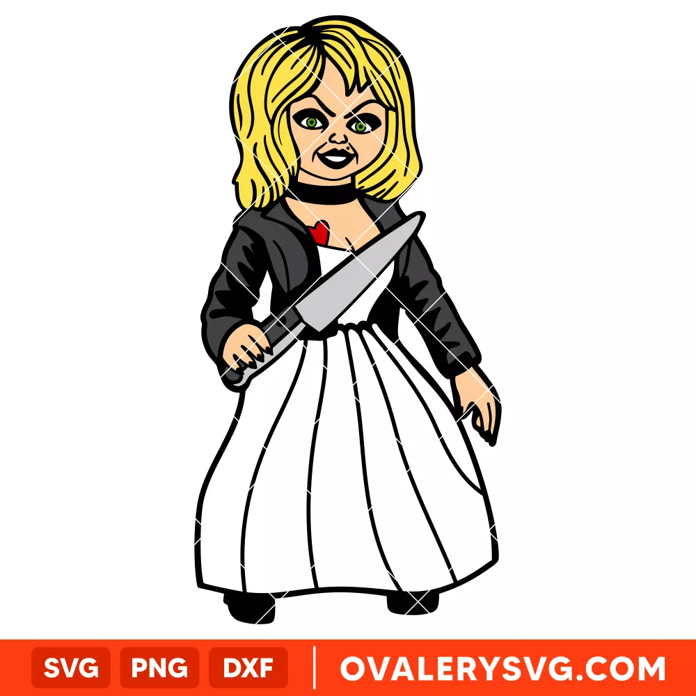 Bride of Chucky Tiffany SVG, Halloween SVG, Horror Movie SVG, Cricut, Silhouette SVG PNG Cut File