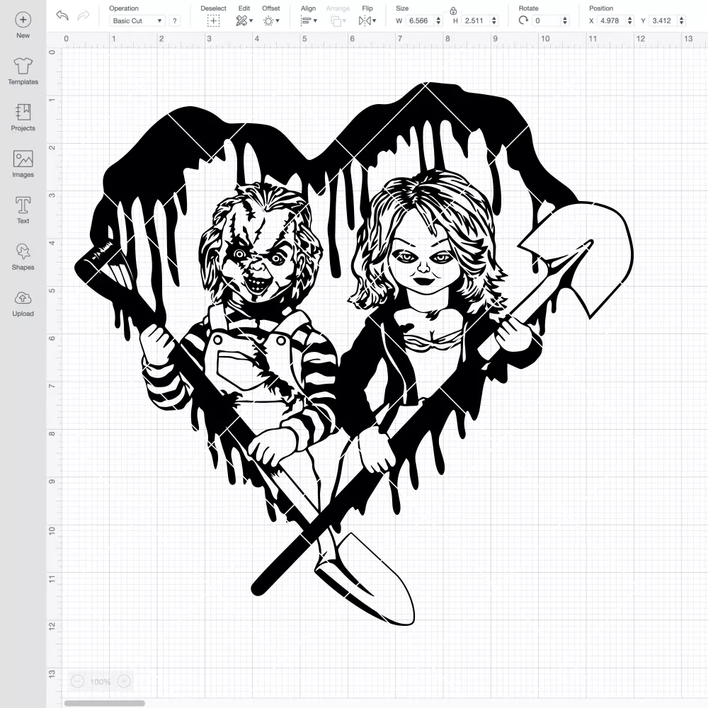 Chucky And Tiffany Dripping Heart SVG, Halloween SVG, Horror Movie SVG | Instant Download SVG PNG Cut File for Cricut & Silhouette - Image 2