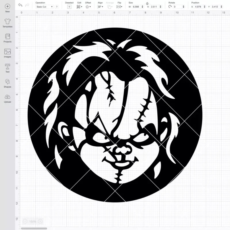 Chucky Face Circle SVG, Halloween SVG, Horror Movie SVG | Instant Download SVG PNG Cut File for Cricut & Silhouette - Image 2