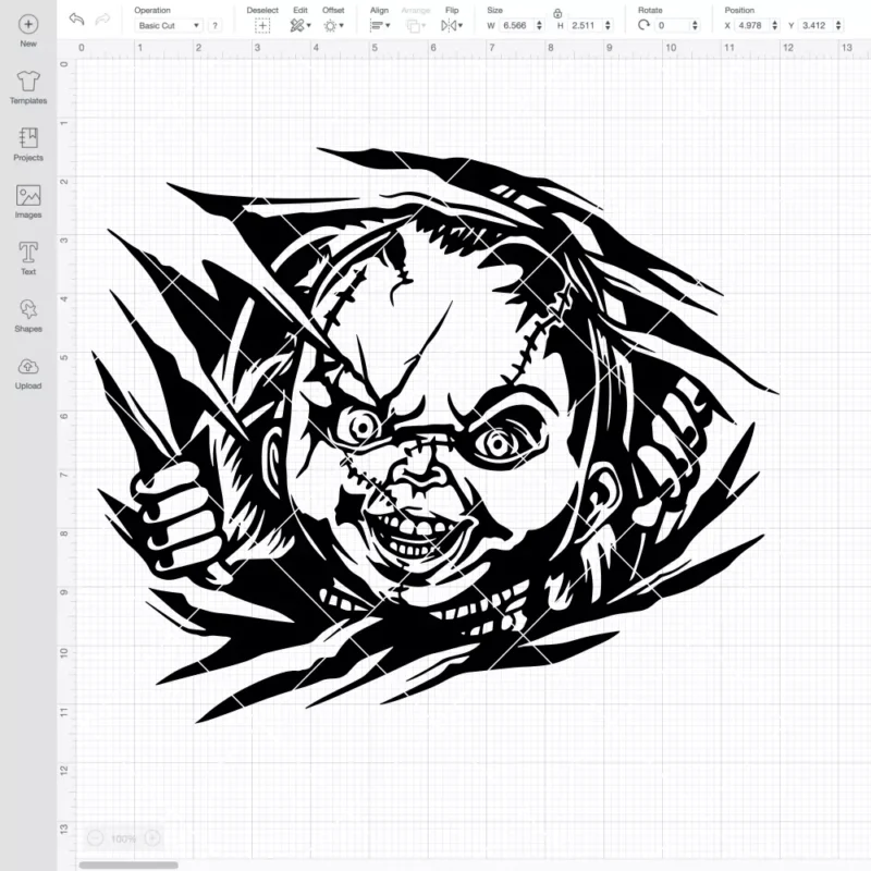 Chucky Peeking SVG, Halloween SVG, Horror Movie SVG | Instant Download SVG PNG Cut File for Cricut & Silhouette - Image 2