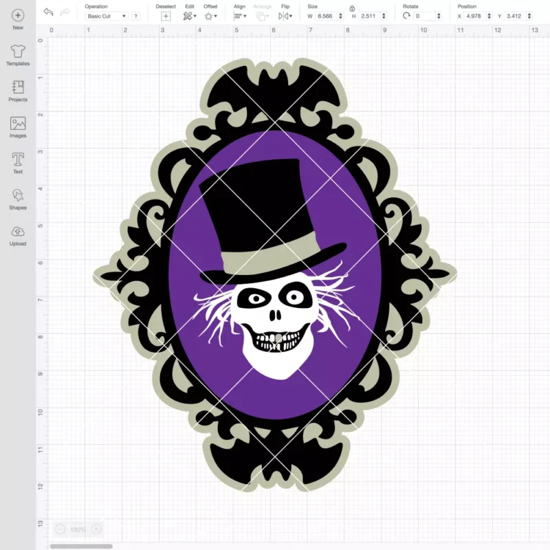 Hatbox Ghost Frame Haunted Mansion SVG, Halloween SVG, Horror Movie SVG | Instant Download SVG PNG Cut File for Cricut & Silhouette - Image 2