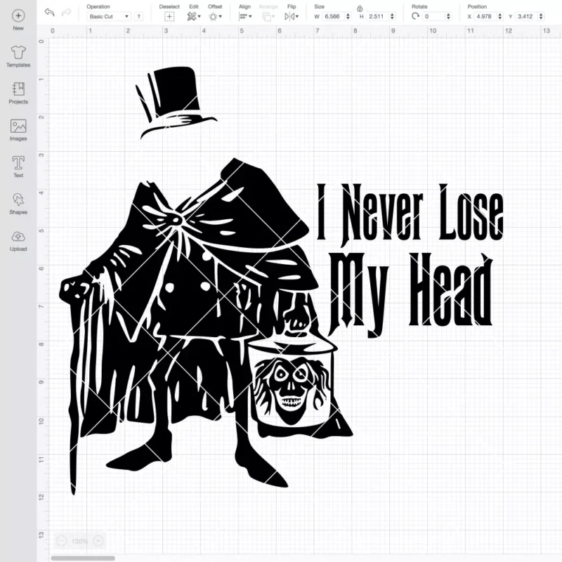 I Never Lose My Head Haunted Mansion SVG, Halloween SVG, Horror Movie SVG | Instant Download SVG PNG Cut File for Cricut & Silhouette - Image 2