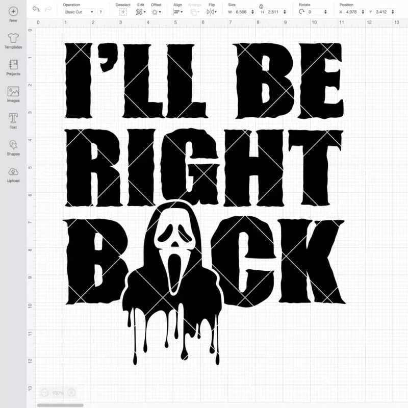 I'll Be Right Back Scream SVG, Halloween SVG, Horror Movie SVG | Instant Download SVG PNG Cut File for Cricut & Silhouette - Image 2