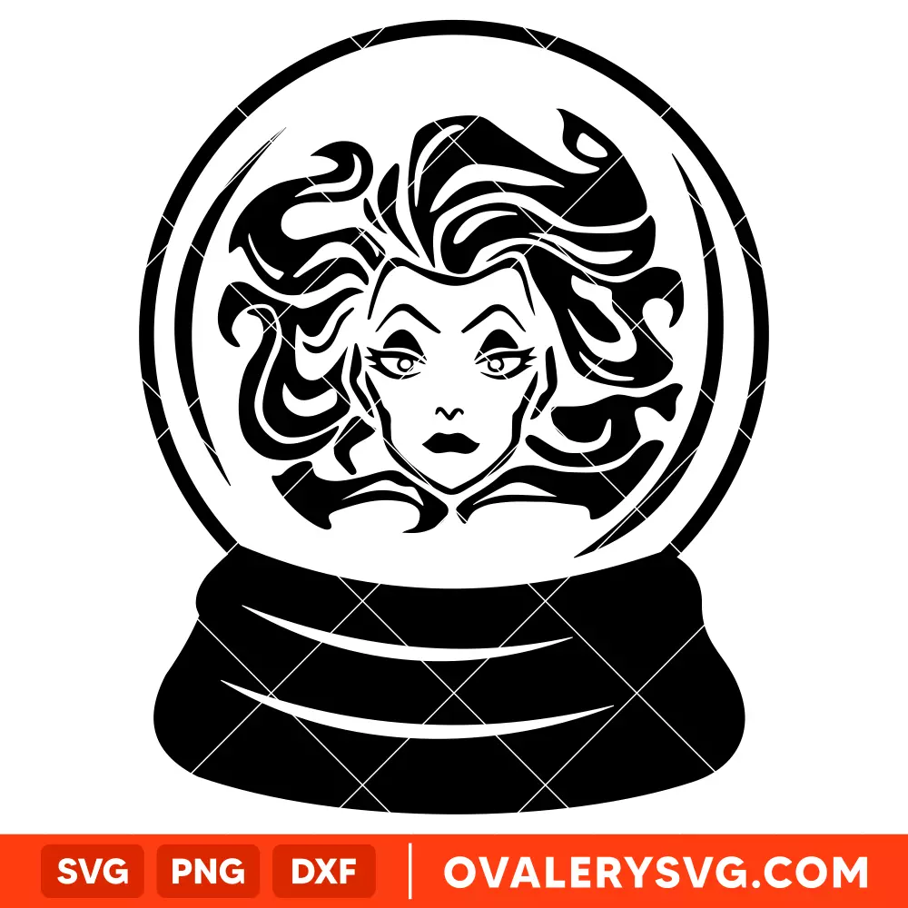 Madame Leota Seance Crystal Ball The Haunted Mansion SVG, Halloween SVG, Horror Movie SVG, Cricut, Silhouette SVG PNG Cut File
