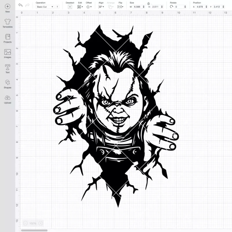 Peeking Chucky Doll SVG, Halloween SVG, Horror Movie SVG | Instant Download SVG PNG Cut File for Cricut & Silhouette - Image 2