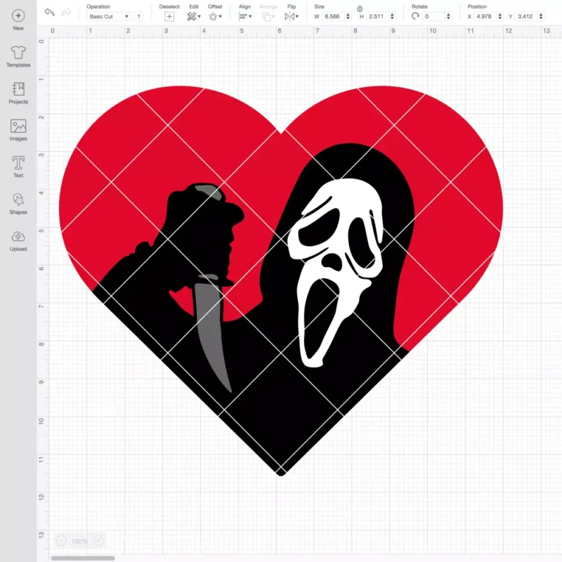 Scream Heart SVG, Halloween SVG, Horror Movie SVG | Instant Download SVG PNG Cut File for Cricut & Silhouette - Image 2