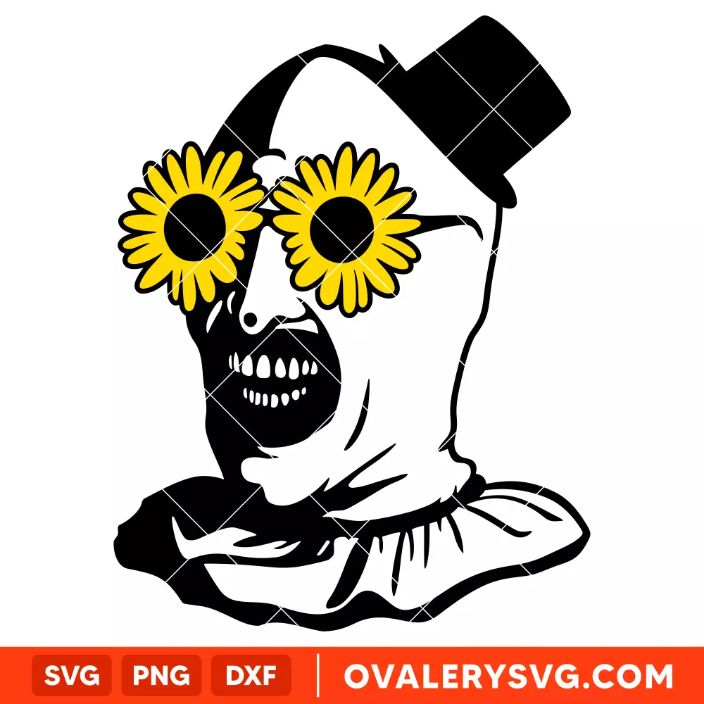 Terrifier Art the Clown SVG, Halloween SVG, Horror Movie SVG, Cricut, Silhouette SVG PNG Cut File