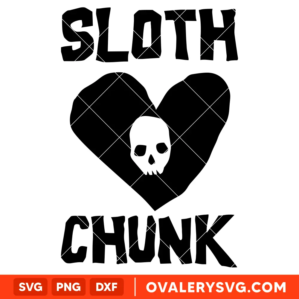 The Goonies Sloth Chunk SVG, Halloween SVG, Horror Movie SVG, Cricut, Silhouette SVG PNG Cut File