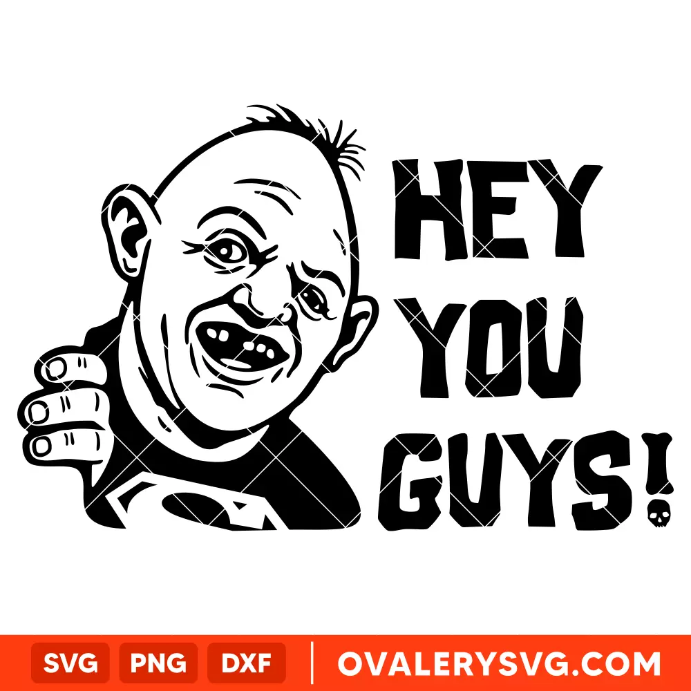 The Goonies Sloth Hey You Guys SVG, Halloween SVG, Horror Movie SVG, Cricut, Silhouette SVG PNG Cut File