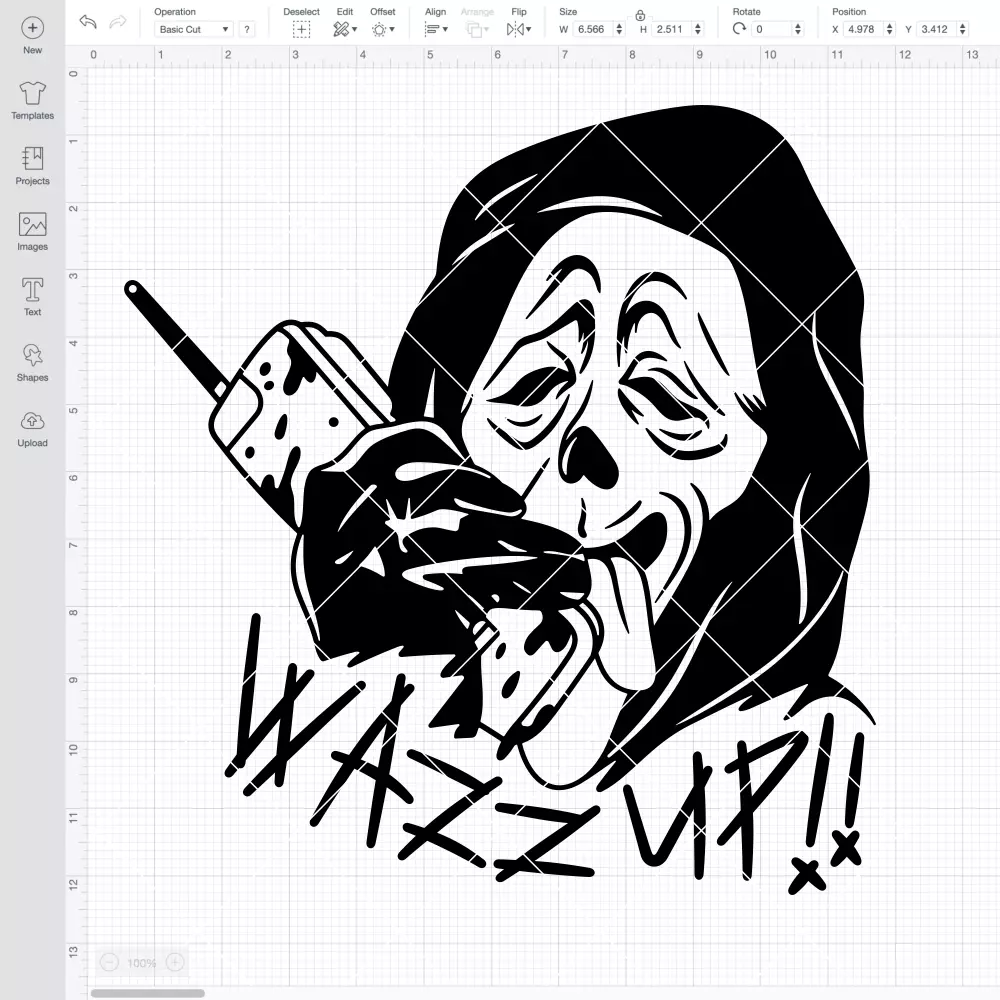Wazzup Scream Face Scary Movie SVG, Halloween SVG, Horror Movie SVG | Instant Download SVG PNG Cut File for Cricut & Silhouette - Image 2