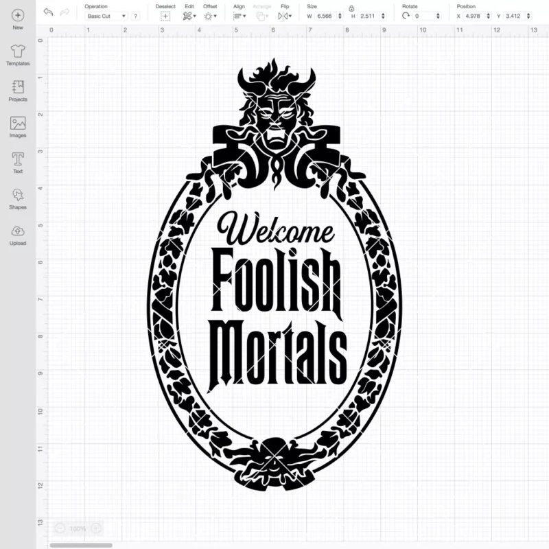 Welcome Foolish Mortals Frame SVG, Halloween SVG, Horror Movie SVG | Instant Download SVG PNG Cut File for Cricut & Silhouette - Image 2