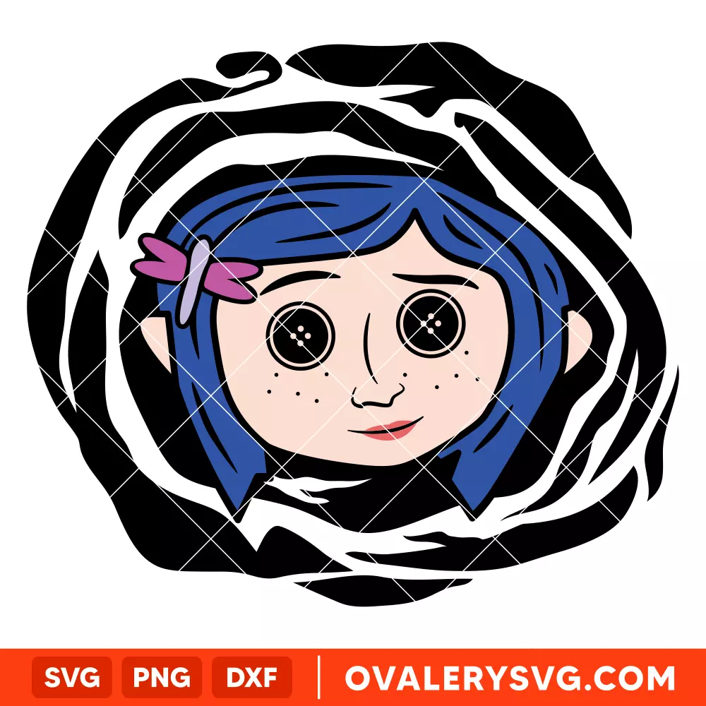 Coraline Button Eyes SVG, Halloween SVG, Cricut, Silhouette SVG PNG Cut File