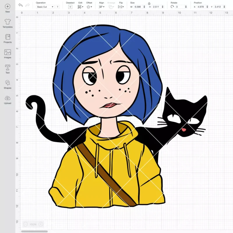 Coraline With a Cat SVG, Halloween SVG | Instant Download SVG PNG Cut File for Cricut & Silhouette - Image 2