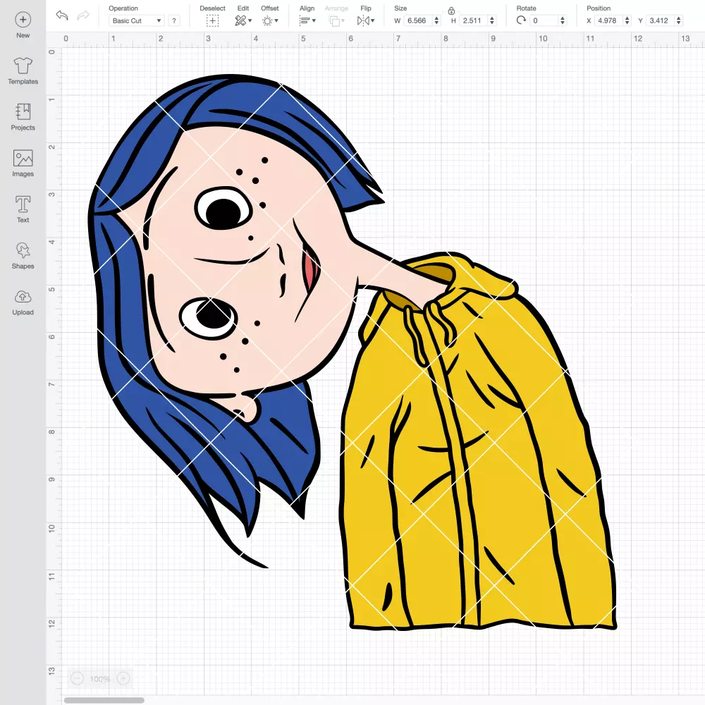Coraline Yellow Coat SVG, Halloween SVG | Instant Download SVG PNG Cut File for Cricut & Silhouette - Image 2