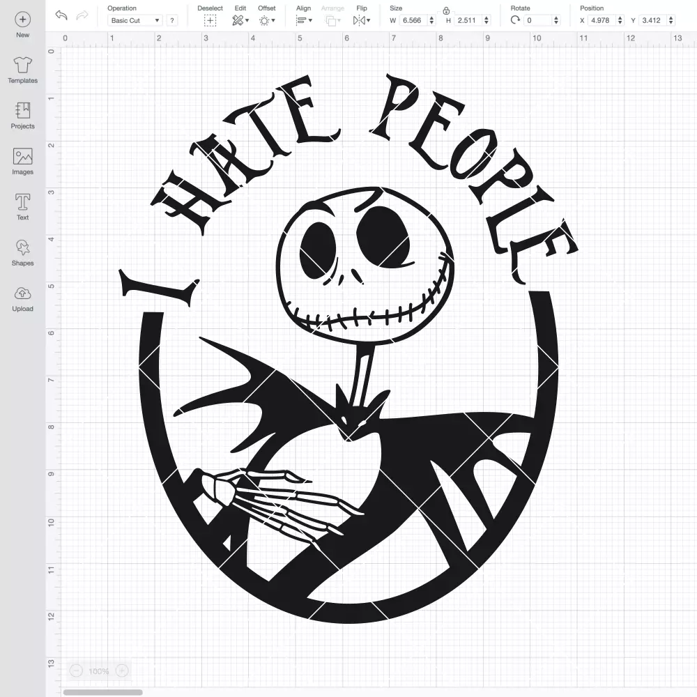 Jack I Hate People SVG, Nightmare Before Christmas SVG, Halloween SVG | Instant Download SVG PNG Cut File for Cricut & Silhouette - Image 2
