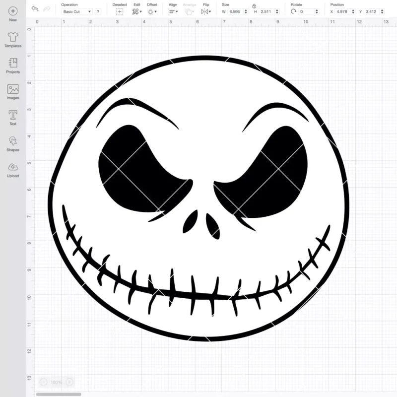 Jack Skellington Face Head SVG, Nightmare Before Christmas SVG, Halloween SVG | Instant Download SVG PNG Cut File for Cricut & Silhouette - Image 2
