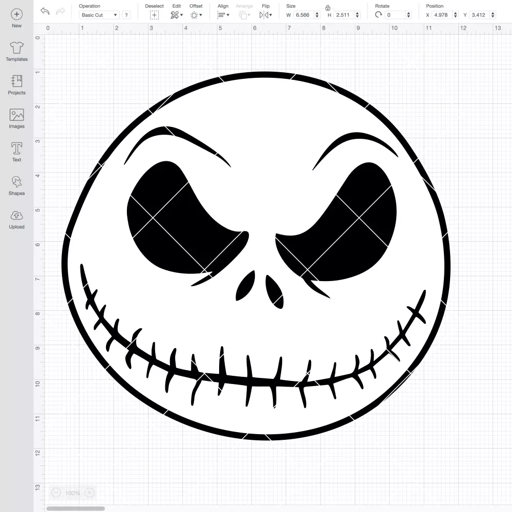 Jack Skellington Face Head SVG, Nightmare Before Christmas SVG, Halloween SVG | Instant Download SVG PNG Cut File for Cricut & Silhouette - Image 2