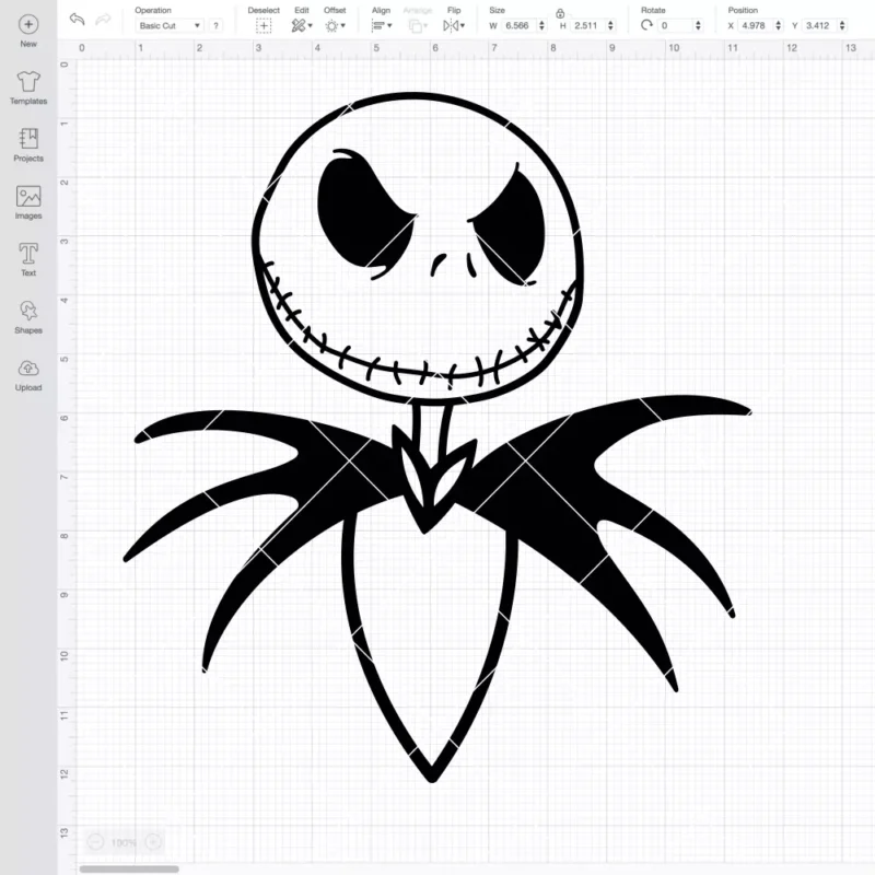 Jack Skellington Head Silhouette SVG, Nightmare Before Christmas SVG, Halloween SVG | Instant Download SVG PNG Cut File for Cricut & Silhouette - Image 2
