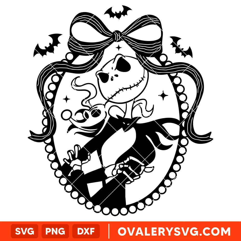 Jack Skellington Profile SVG, Nightmare Before Christmas SVG, Halloween SVG, Cricut, Silhouette SVG PNG Cut File