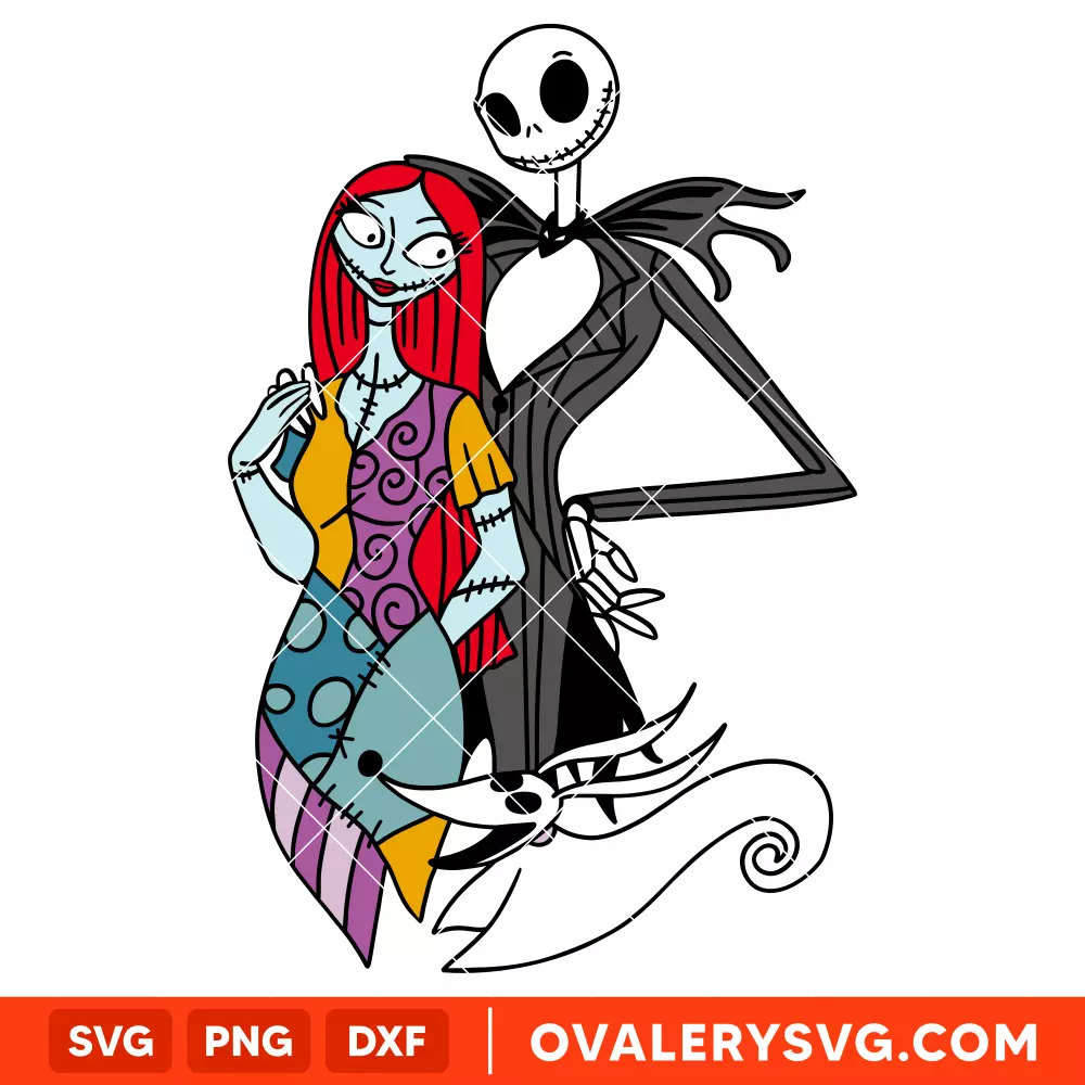 Jack and Sally SVG, Nightmare Before Christmas SVG, Halloween SVG, Cricut, Silhouette SVG PNG Cut File