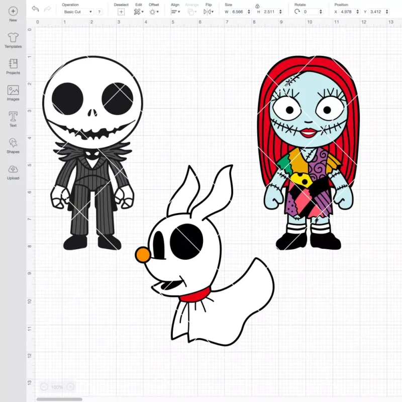 Jack,Sally, Zero Bundle SVG, Nightmare Before Christmas SVG, Halloween SVG | Instant Download SVG PNG Cut File for Cricut & Silhouette - Image 2