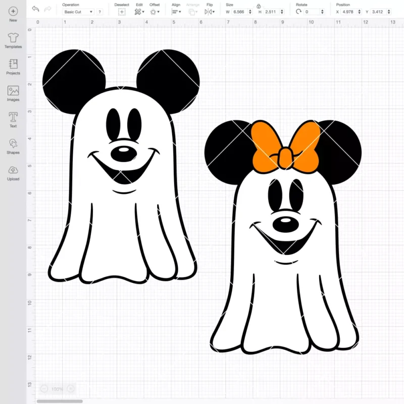 Mickey and Minnie Cute Ghost Bundle SVG, Halloween SVG, Disney SVG | Instant Download SVG PNG Cut File for Cricut & Silhouette - Image 2