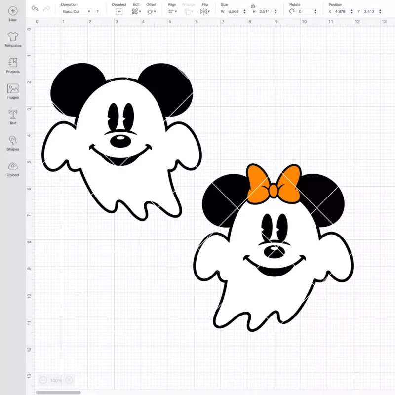 Mickey and Minnie Ghost Bundle SVG, Halloween SVG, Disney SVG | Instant Download SVG PNG Cut File for Cricut & Silhouette - Image 2