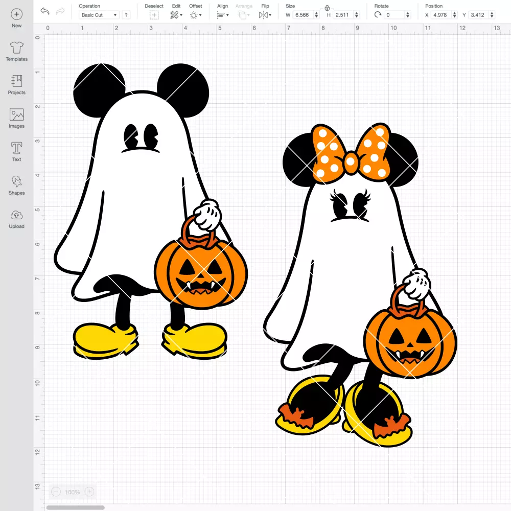 Mickey and Minnie Halloween Ghost Bundle SVG, Disney SVG | Instant Download SVG PNG Cut File for Cricut & Silhouette - Image 2